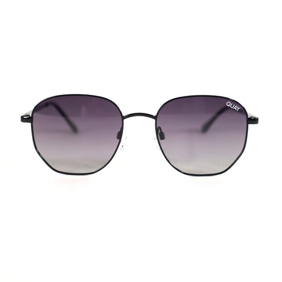 Quay Australia BIG TIME Round Polarized Sunglasses - Black / Smoke - NWT - Picture 1 of 9